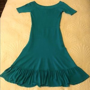 Turquoise body con dress